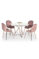 Pink Velvet Dining Chairs (2) | OROA Modern Wendy | Oroatrade.com