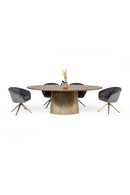 Gray Velvet Curved Dining Chair | OROA Modern Yara | Oroatrade.com