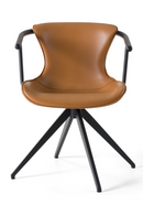 Vegan Leather Swivel Dining Chair | OROA Modern Maureen | Oroatrade.com