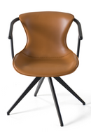 Vegan Leather Swivel Dining Chair | OROA Modern Maureen | Oroatrade.com