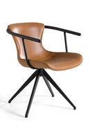 Vegan Leather Swivel Dining Chair | OROA Modern Maureen | Oroatrade.com