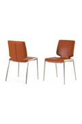 Eco-Leather Stackable Dining Chairs (2) | OROA Modern | Oroatrade.com