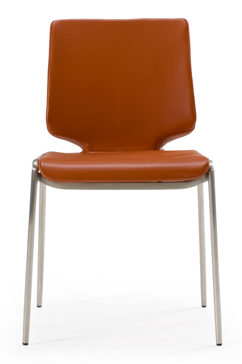 Eco-Leather Stackable Dining Chairs (2) | OROA Modern | Oroatrade.com