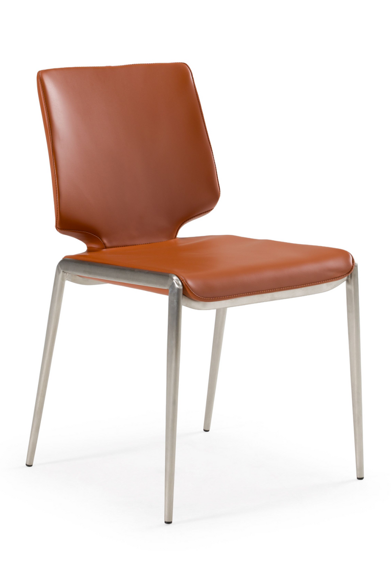 Eco-Leather Stackable Dining Chairs (2) | OROA Modern | Oroatrade.com