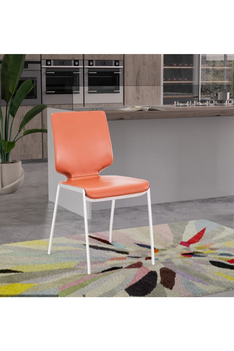 Eco-Leather Stackable Dining Chairs (2) | OROA Modern | Oroatrade.com