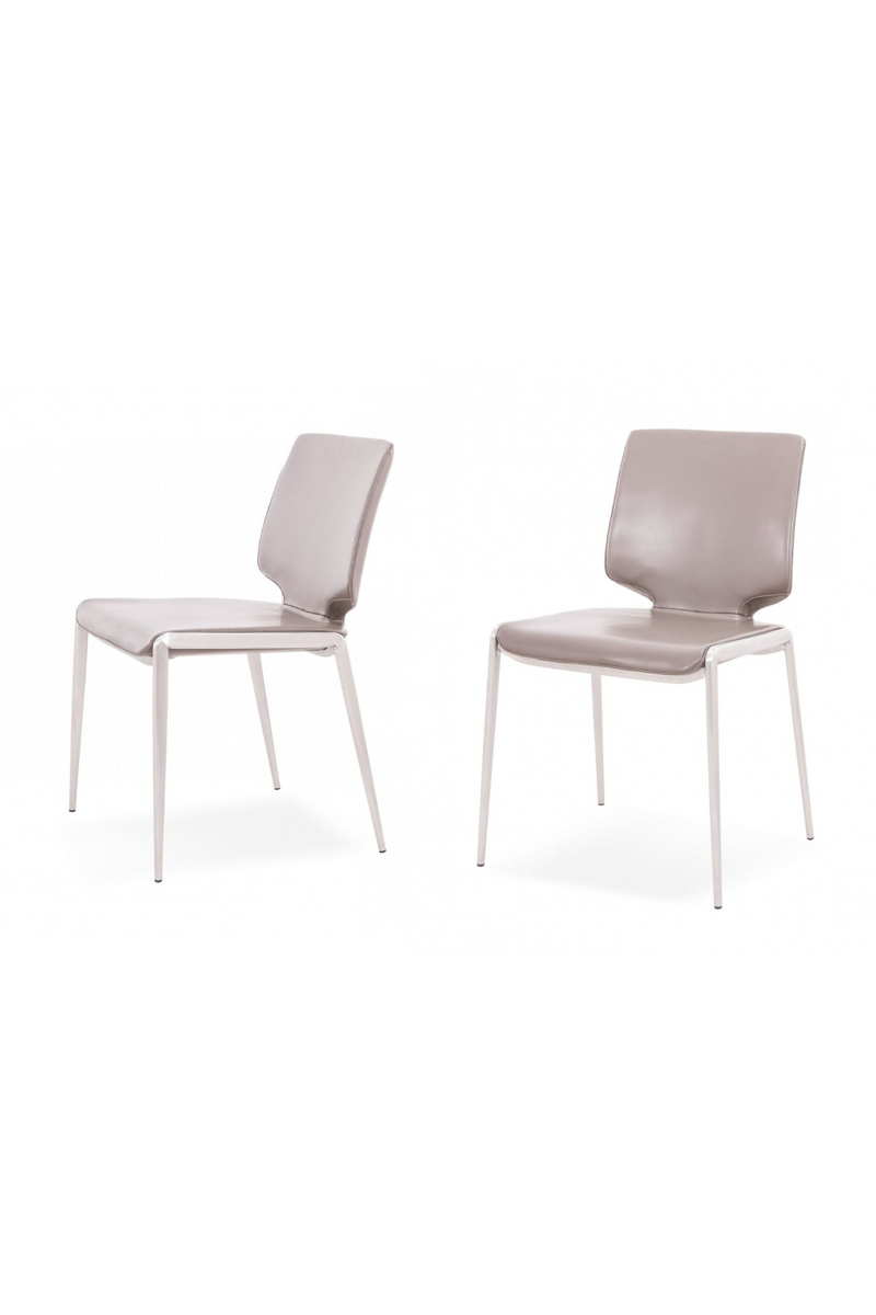 Eco-Leather Stackable Dining Chairs (2) | OROA Modern | Oroatrade.com