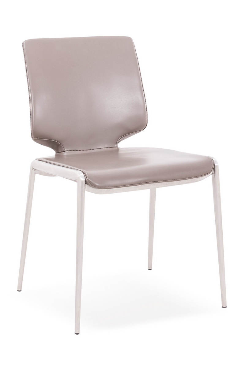 Eco-Leather Stackable Dining Chairs (2) | OROA Modern | Oroatrade.com