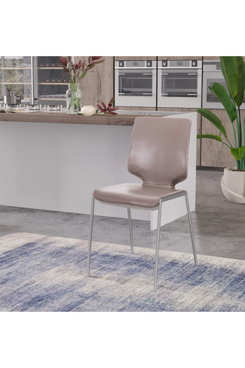 Eco-Leather Stackable Dining Chairs (2) | OROA Modern | Oroatrade.com