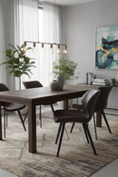 Dark Brown Eco-Leather Dining Chairs (2) | OROA Modern Moira | Oroatrade.com