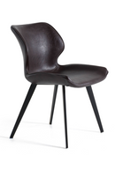 Dark Brown Eco-Leather Dining Chairs (2) | OROA Modern Moira | Oroatrade.com