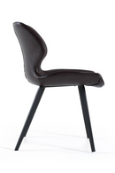 Dark Brown Eco-Leather Dining Chairs (2) | OROA Modern Moira | Oroatrade.com