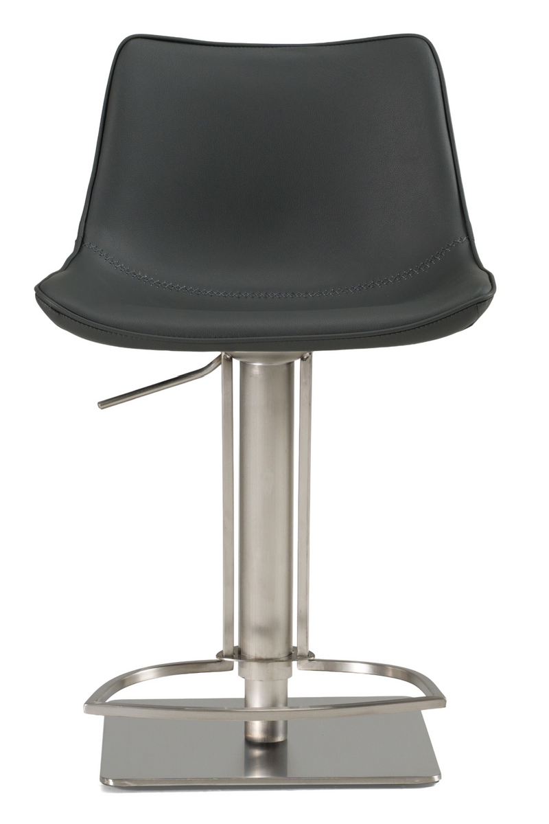 Gray Leatherette Swivel Bar Stool | OROA Modern Manning | Oroatrade.com