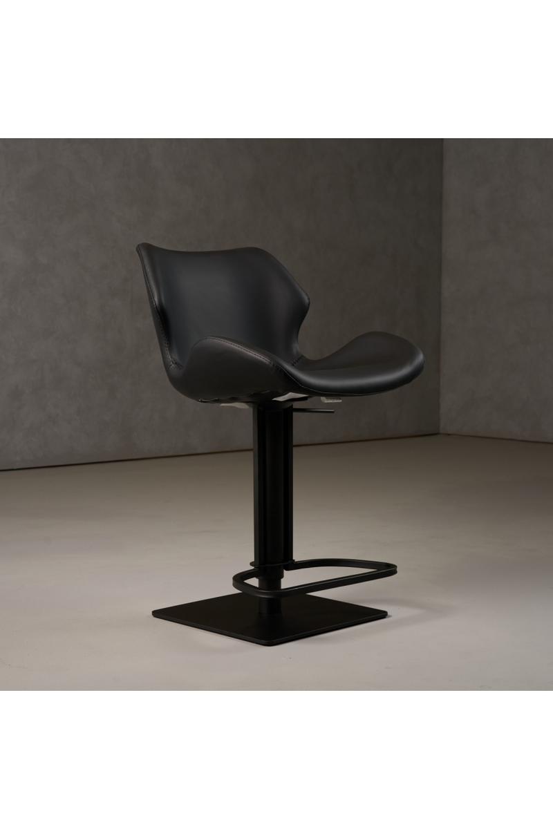 Black Eco-Leather Bar Stool | OROA Modern Jaffee | Oroatrade.com