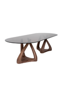 Oval Gray Glass Dining Table | OROA Modern Christy | Oroatrade.com