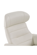 Gray Leather Swivel Chair and Ottoman | OROA Modern | Oroatrade.com