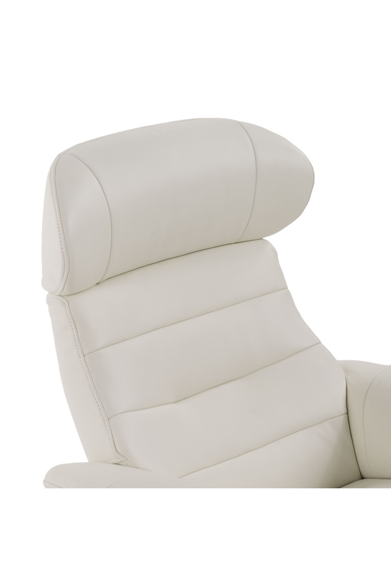 Gray Leather Swivel Chair and Ottoman | OROA Modern | Oroatrade.com