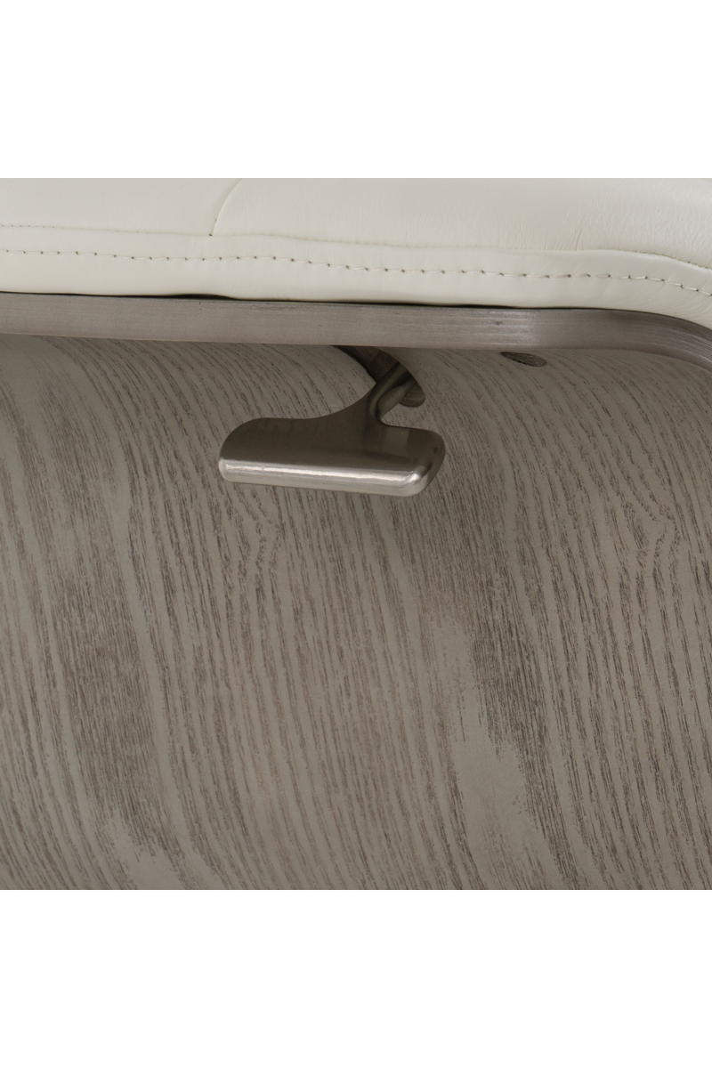 Gray Leather Swivel Chair and Ottoman | OROA Modern | Oroatrade.com