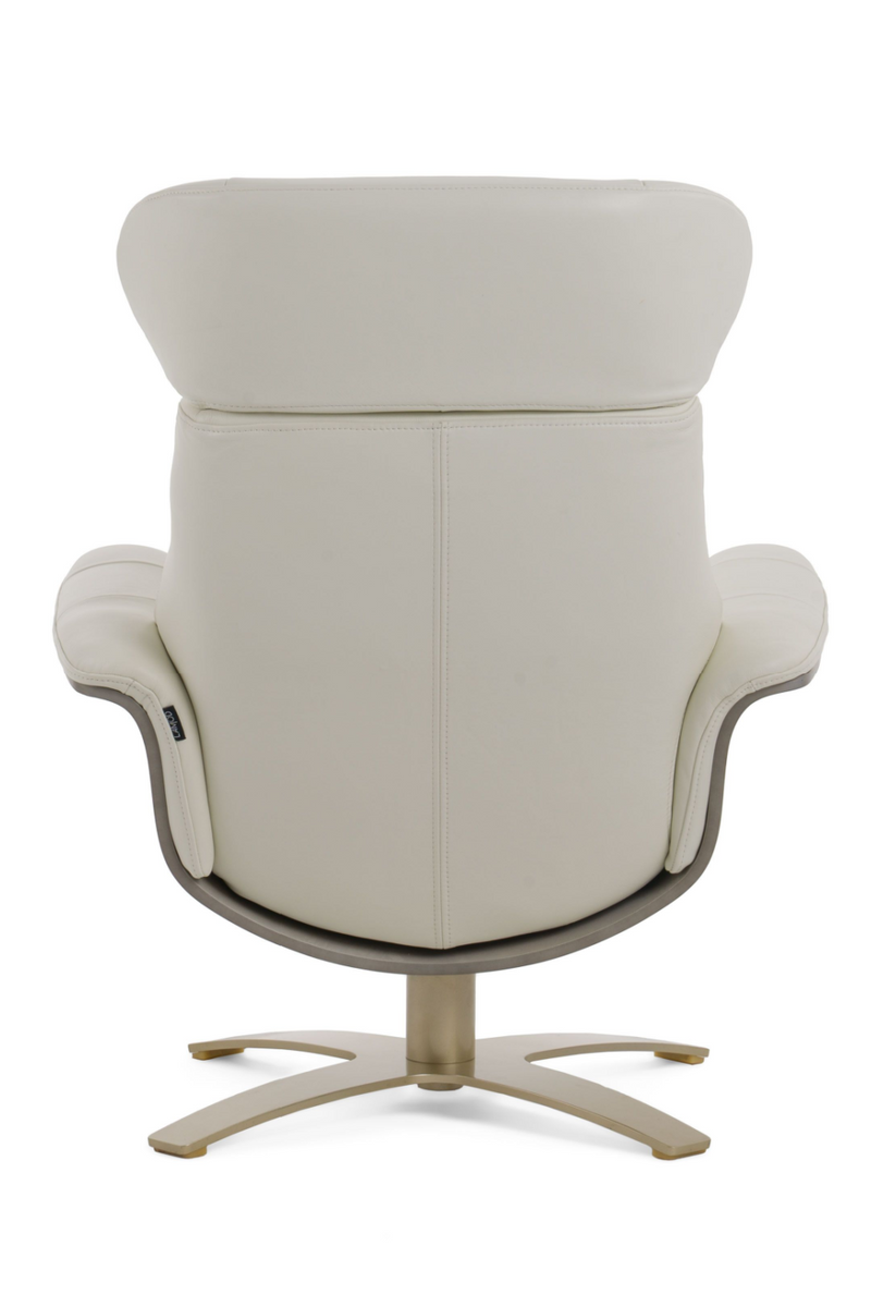Gray Leather Swivel Chair and Ottoman | OROA Modern | Oroatrade.com
