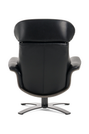 Black Leather Lounge Chair & Ottoman | OROA Modern Nowak | Oroatrade.com