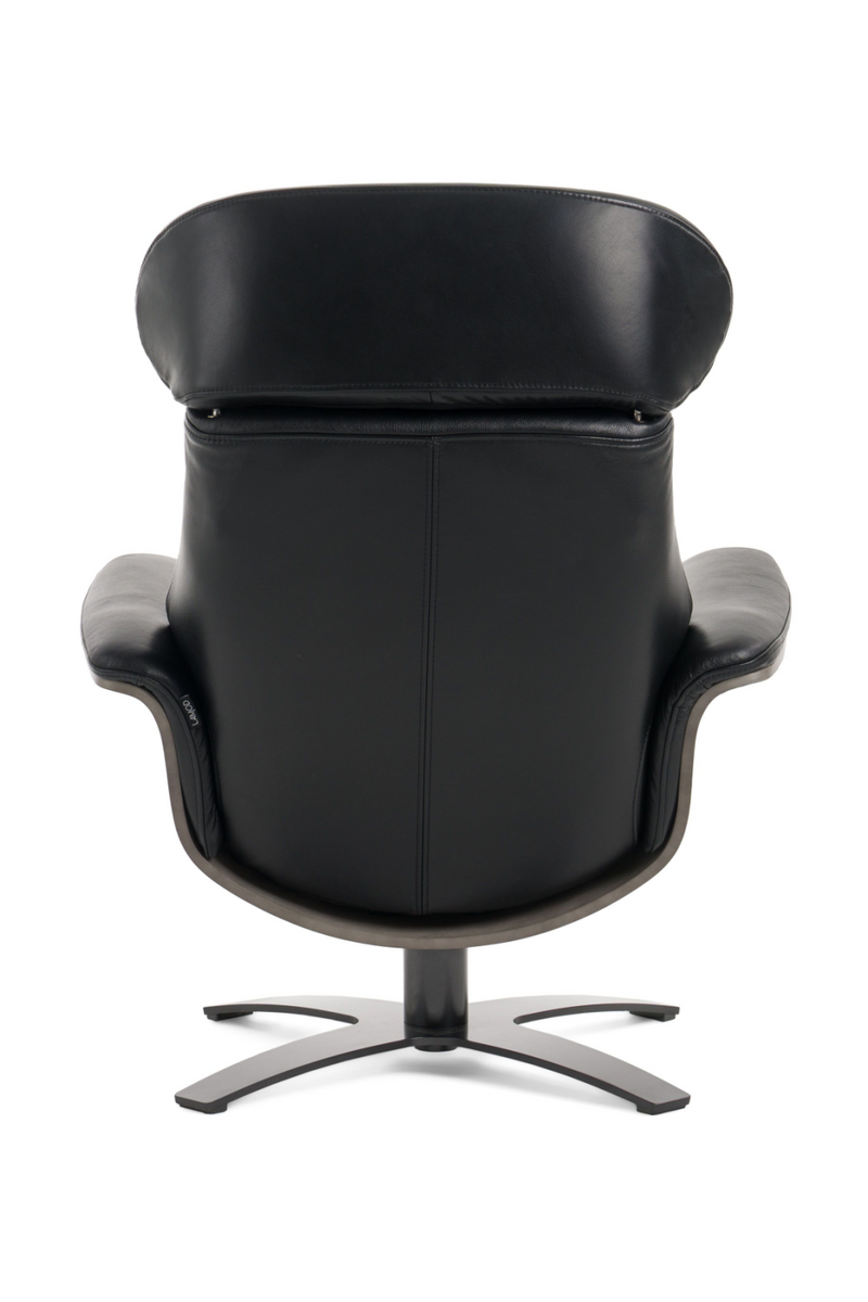 Black Leather Lounge Chair & Ottoman | OROA Modern Nowak | Oroatrade.com