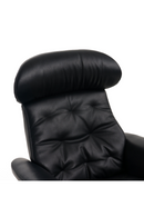 Black Leather Lounge Chair & Ottoman | OROA Modern Nowak | Oroatrade.com
