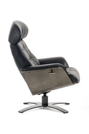 Black Leather Lounge Chair & Ottoman | OROA Modern Nowak | Oroatrade.com