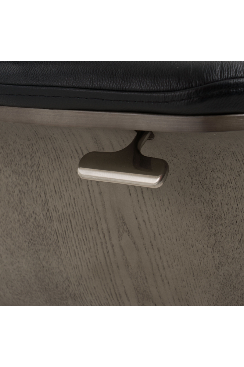 Black Leather Lounge Chair & Ottoman | OROA Modern Nowak | Oroatrade.com