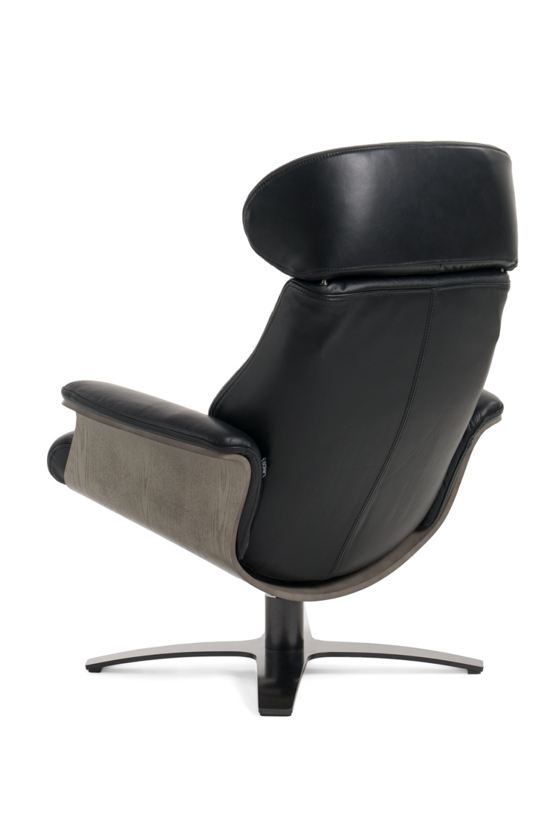 Black Leather Lounge Chair & Ottoman | OROA Modern Nowak | Oroatrade.com