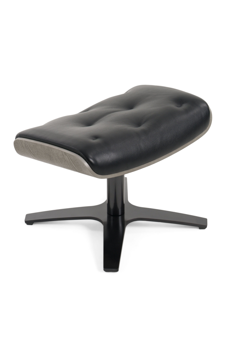 Black Leather Lounge Chair & Ottoman | OROA Modern Nowak | Oroatrade.com