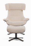 Beige Lounge Chair & Ottoman | OROA Modern Zahara | Oroatrade.com