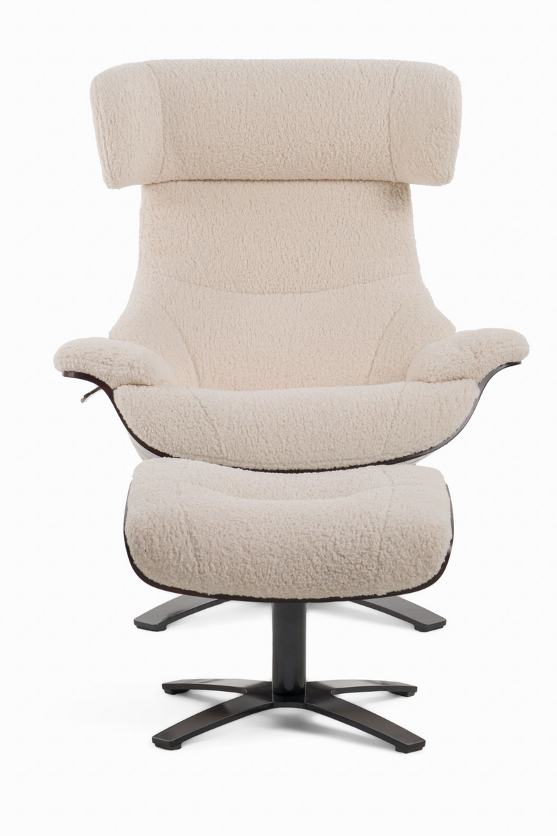 Beige Lounge Chair & Ottoman | OROA Modern Zahara | Oroatrade.com