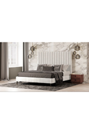 White Velvet Pleated Bed | OROA Modern Hemlock | Oroatrade.com