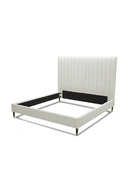 White Velvet Pleated Bed | OROA Modern Hemlock | Oroatrade.com