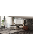 White Velvet Pleated Bed | OROA Modern Hemlock | Oroatrade.com