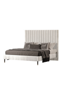White Velvet Pleated Bed | OROA Modern Hemlock | Oroatrade.com