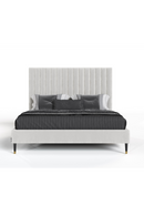 White Velvet Pleated Bed | OROA Modern Hemlock | Oroatrade.com
