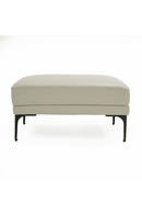 Gray Leather Rectangular Ottoman | OROA Modern Jacoba | Oroatrade.com