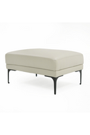 Gray Leather Rectangular Ottoman | OROA Modern Jacoba | Oroatrade.com