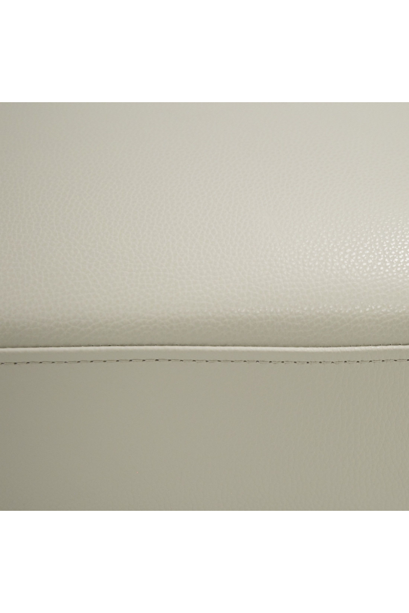 Gray Leather Rectangular Ottoman | OROA Modern Jacoba | Oroatrade.com