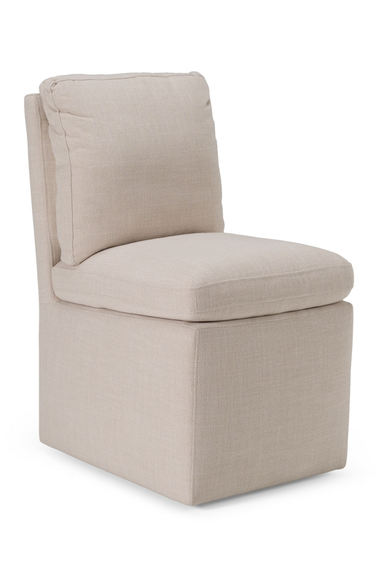 Beige Wheeled Dining Chair | OROA Modern Adrian | Oroatrade.com