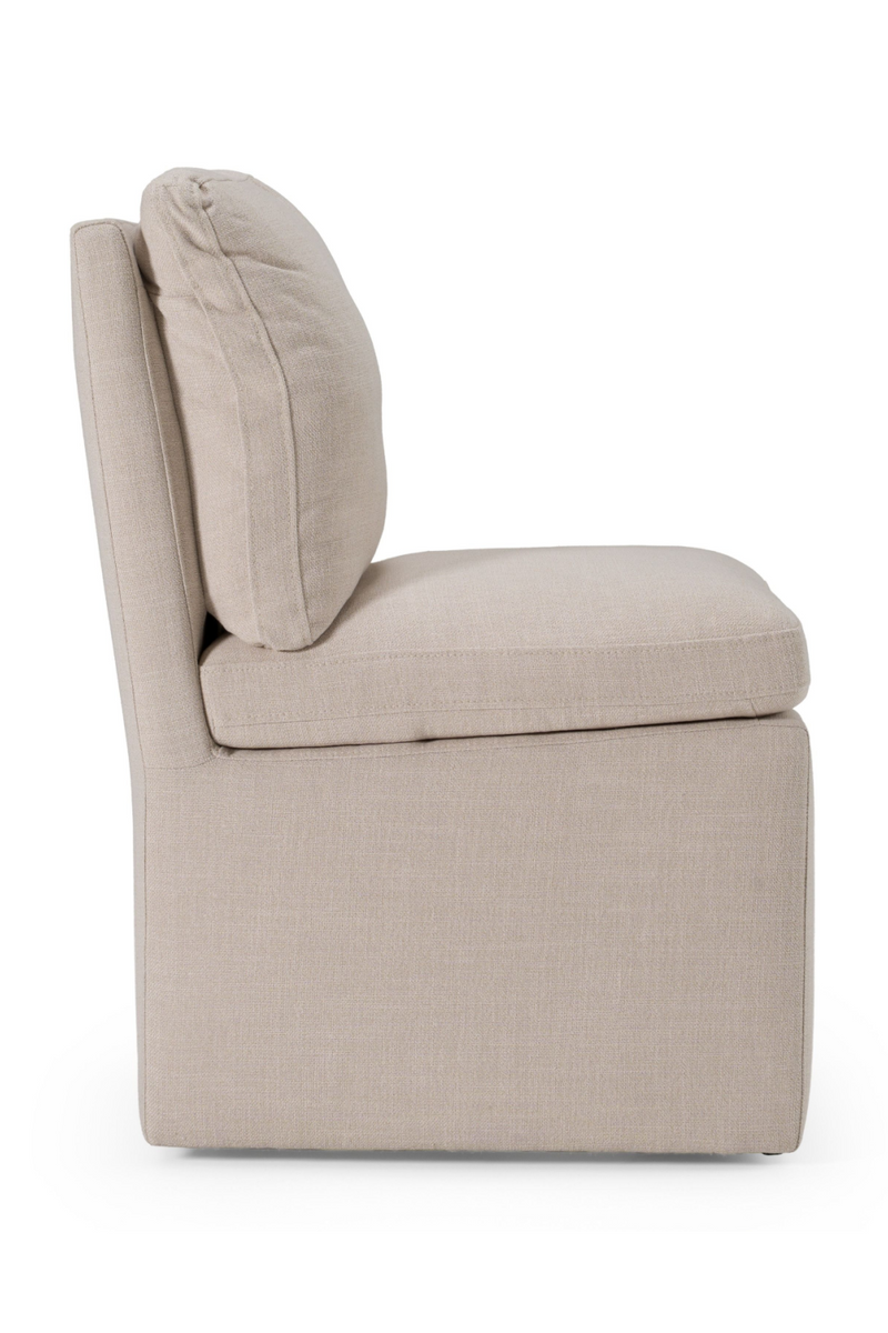 Beige Wheeled Dining Chair | OROA Modern Adrian | Oroatrade.com