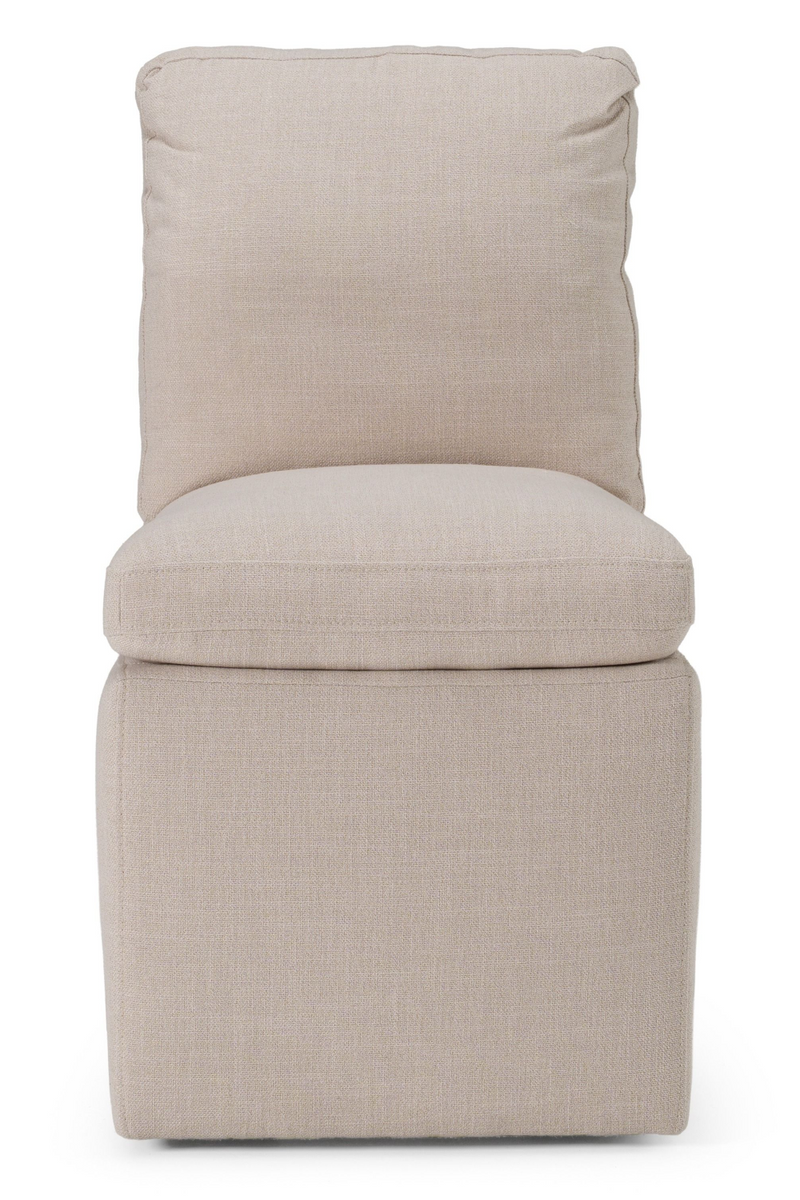 Beige Wheeled Dining Chair | OROA Modern Adrian | Oroatrade.com