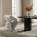 Gray Wheeled Dining Chair | OROA Modern Kadoka