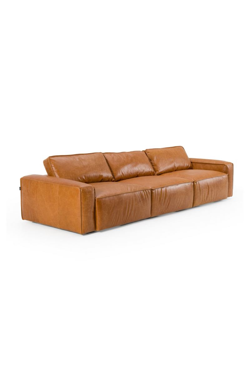 Brown Leather 3-Piece Sofa | OROA Modern Cambria | Oroatrade.com