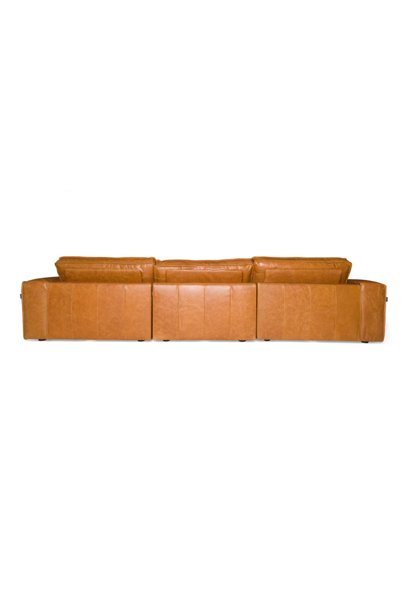 Brown Leather 3-Piece Sofa | OROA Modern Cambria | Oroatrade.com