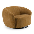 Yellow Curved Swivel Chair | OROA Modern Norris