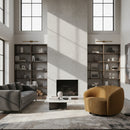 Yellow Curved Swivel Chair | OROA Modern Norris