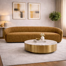Yellow Curved Sofa | OROA Modern Norris