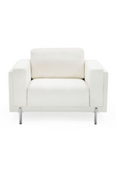 White Square-Armed Lounge Chair | OROA Modern Schmidt | Oroatrade.com