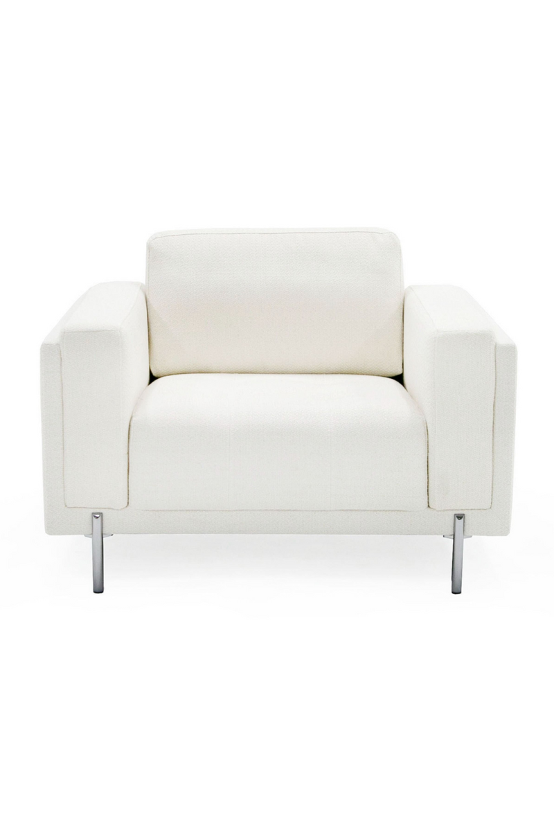 White Square-Armed Lounge Chair | OROA Modern Schmidt | Oroatrade.com